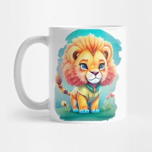 colorful cute lion Mug